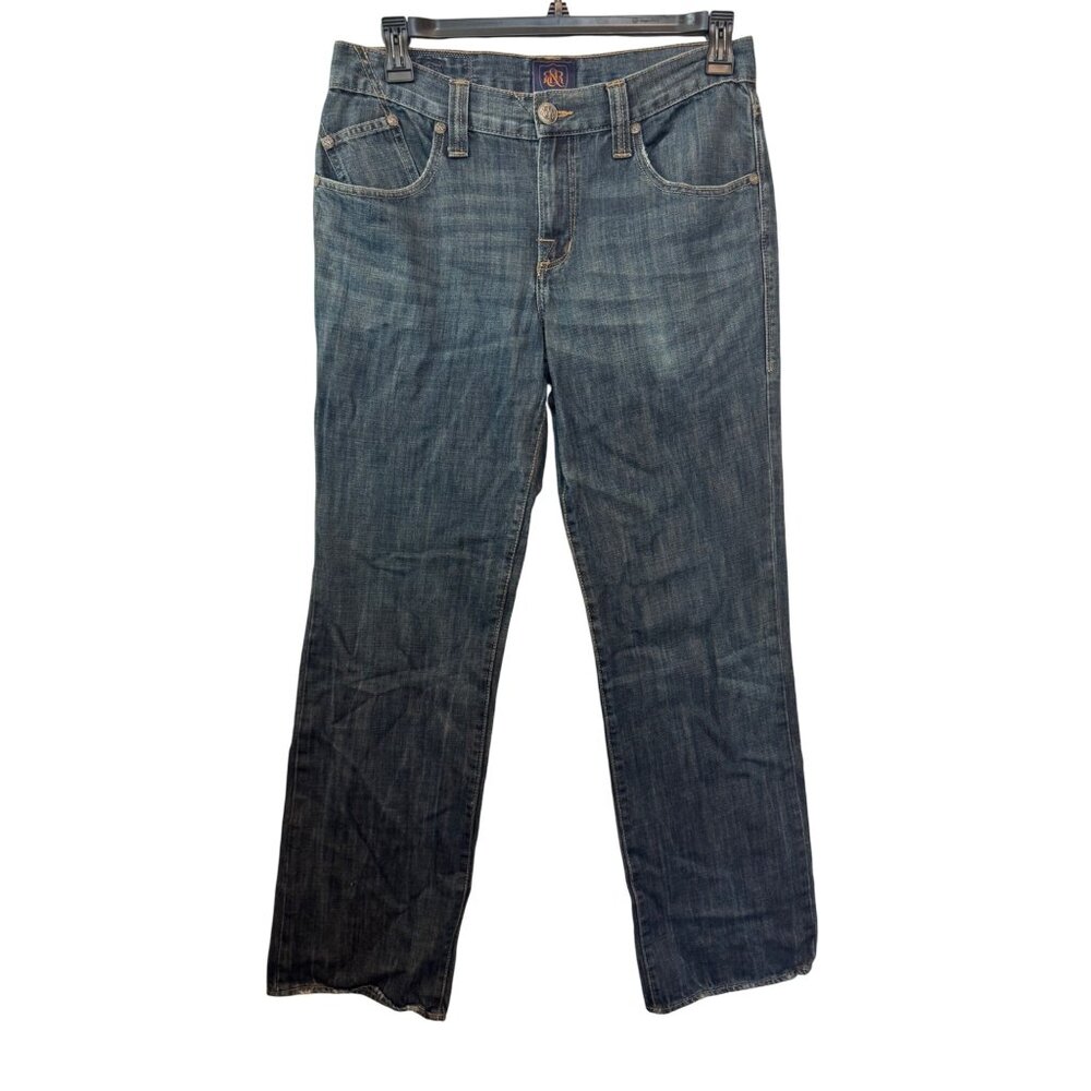 Rock & Republic Mens Straight Fit Denim Jeans Size 33x32 Dark Wash Blue Casual